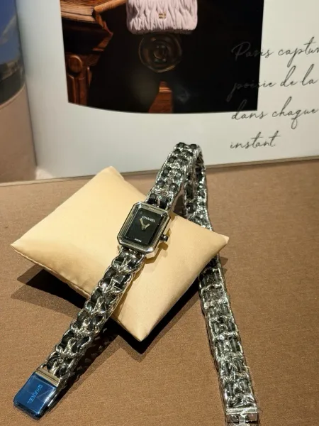 Chanel Première Re-Edition Black and Silver Chain Watch Watches - 18