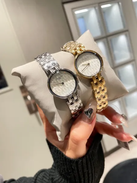 Dior La D de Dior Mini Pink Dial Rose Gold Watch with Diamond Bracelet Watches - 11
