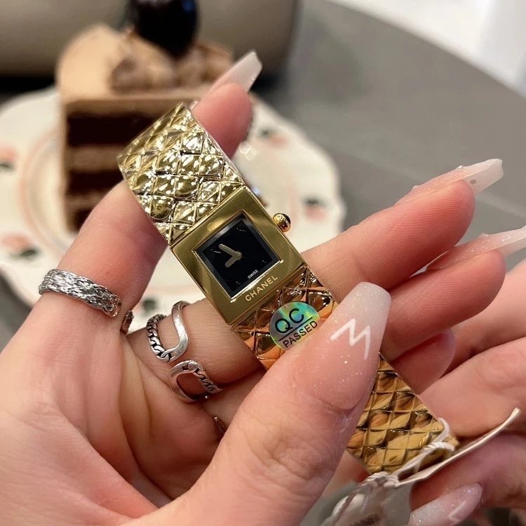 Chanel Première Gold Quilted Metal Watch Watches