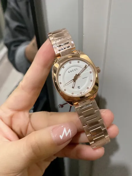 Gucci G-Timeless Small Rose Gold White Dial Quartz Watch Watches - 10