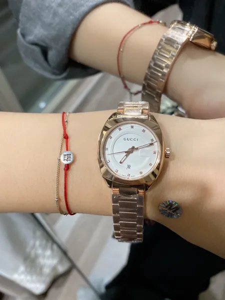 Gucci G-Timeless Small Rose Gold White Dial Quartz Watch Watches - 14