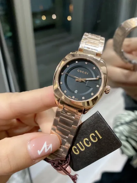 Gucci G-Timeless Small Rose Gold White Dial Quartz Watch Watches - 20