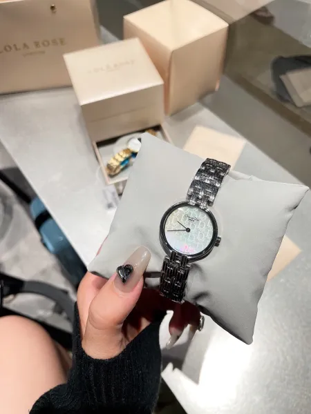 Dior La D de Dior Mini Pink Dial Rose Gold Watch with Diamond Bracelet Watches - 6