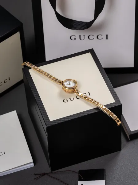 Gucci G-Timeless Mini Black Dial Gold-Tone Diamond-Set Watch Watches - 22