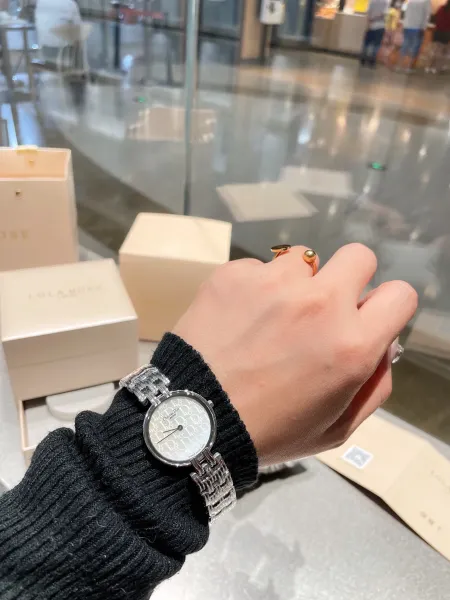 Dior La D de Dior Mini Pink Dial Rose Gold Watch with Diamond Bracelet Watches - 10
