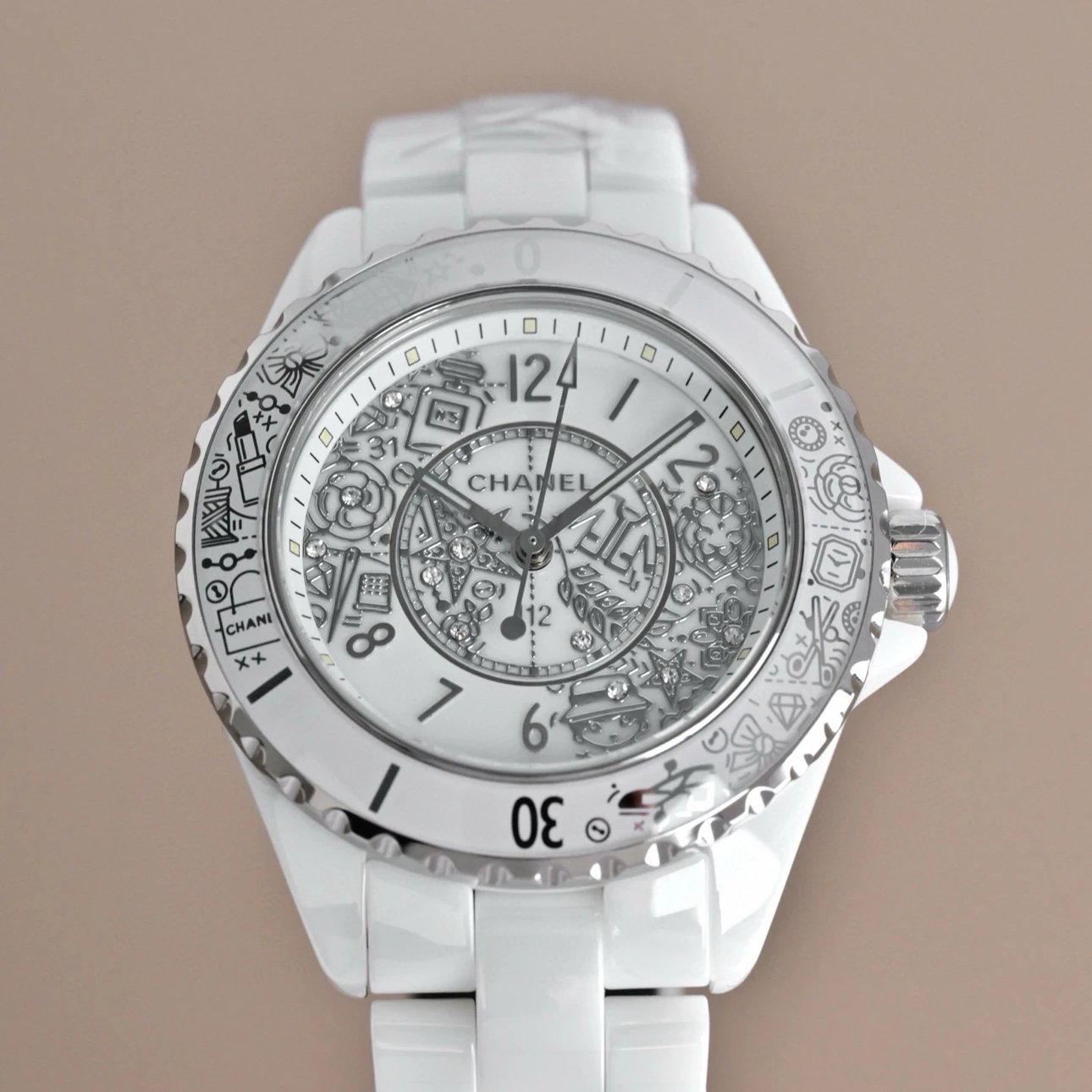 Chanel Watches J12 ceramic bracelet watch with crystal-set bezel image 10