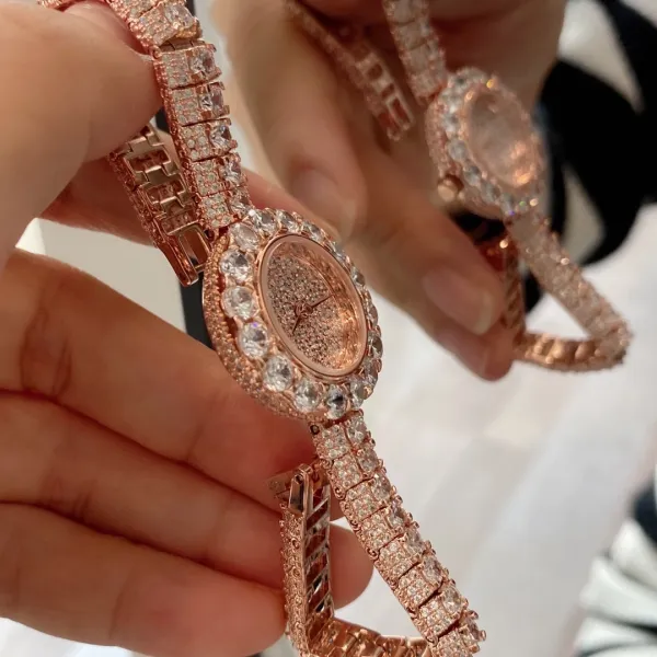Cartier Love Bracelet and Paved Crystal Watch Rose Gold Women's Accessories Set Jewelry - 7