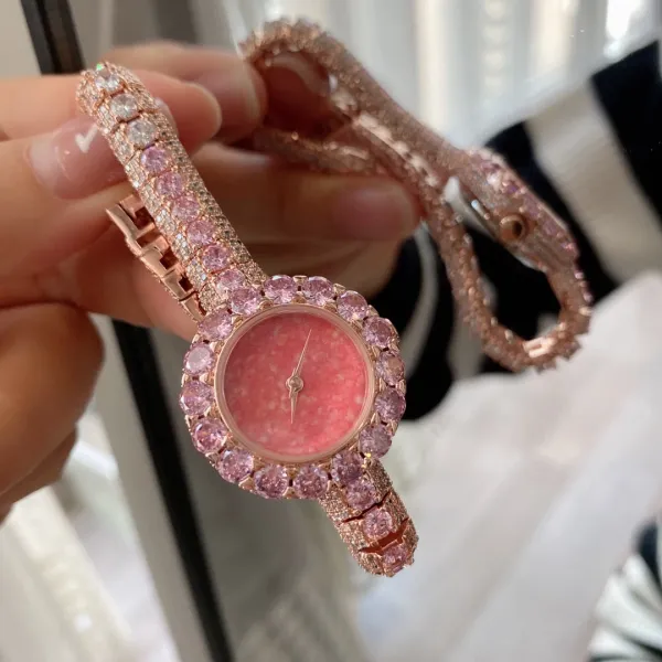 Cartier Love Bracelet and Paved Crystal Watch Rose Gold Women's Accessories Set Jewelry - 24