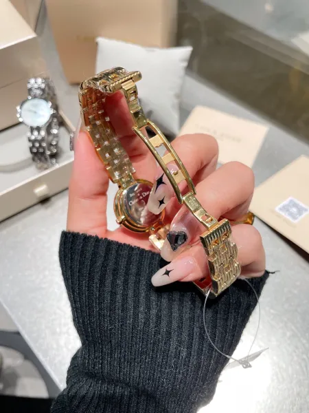 Dior La D de Dior Mini Pink Dial Rose Gold Watch with Diamond Bracelet Watches - 18