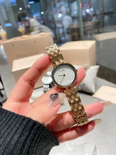 Dior La D de Dior Mini Pink Dial Rose Gold Watch with Diamond Bracelet Watches - 16