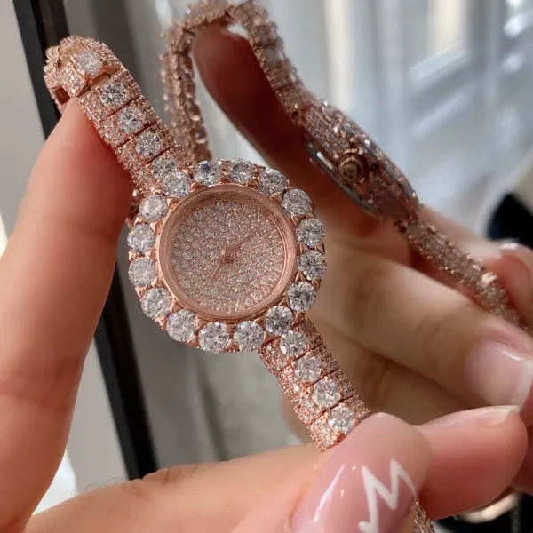 Cartier Love Bracelet and Paved Crystal Watch Rose Gold Women's Accessories Set Jewelry - 5