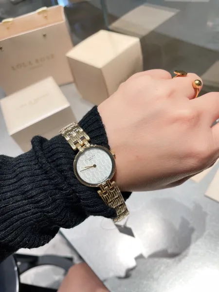 Dior La D de Dior Mini Pink Dial Rose Gold Watch with Diamond Bracelet Watches - 15