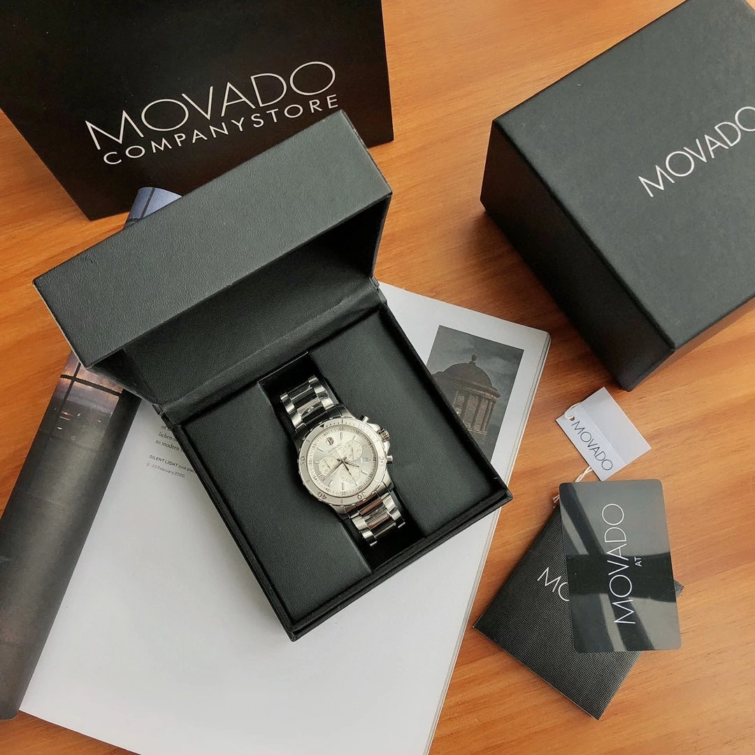 Movado Series 800 Chronograph Silver Stainless Steel Watch Watches - 3