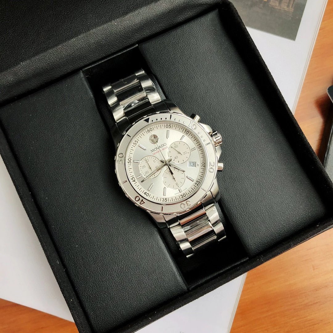 Movado Series 800 Chronograph Silver Stainless Steel Watch Watches - 2