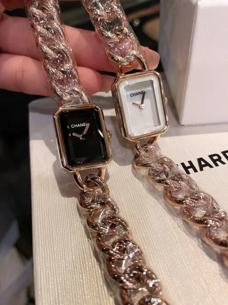 Chanel Premiere Black Gold-Plated Quartz Watch Watches - 45