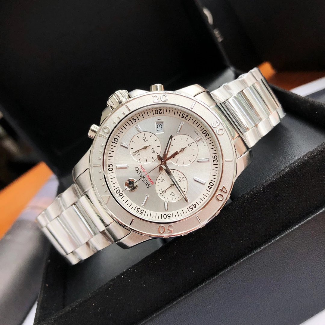 Movado Series 800 Chronograph Silver Stainless Steel Watch Watches - 5