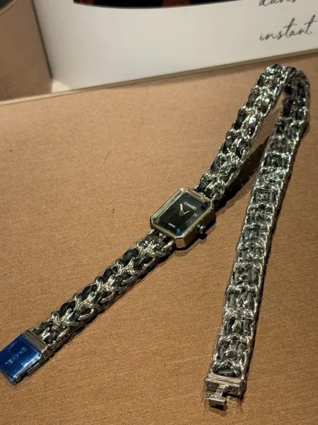 Chanel Première Re-Edition Black and Silver Chain Watch Watches - 16