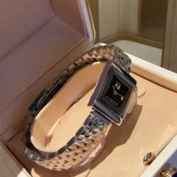 Gucci G-Timeless Square Pink Dial Silver Watch Watches - 22