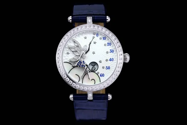 Van Cleef & Arpels Poetic Complications Fairy Blue Enamel Diamond Watch Watches - 14