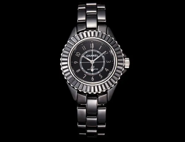 Chanel J12 Automatic White Ceramic Diamond Bezel Watch Watches - 12