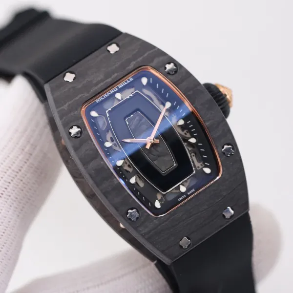Richard Mille RM 07-01 Red Sapphire Dial Black Ceramic Watch Watches - 8