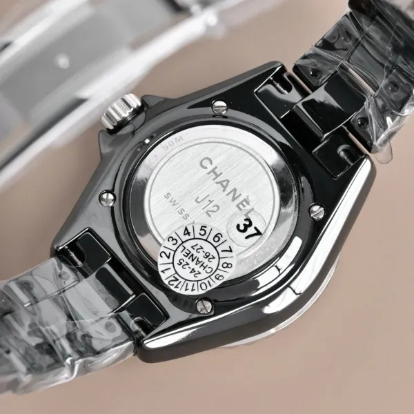 Chanel J12 Automatic White Ceramic Diamond Bezel Watch Watches - 37