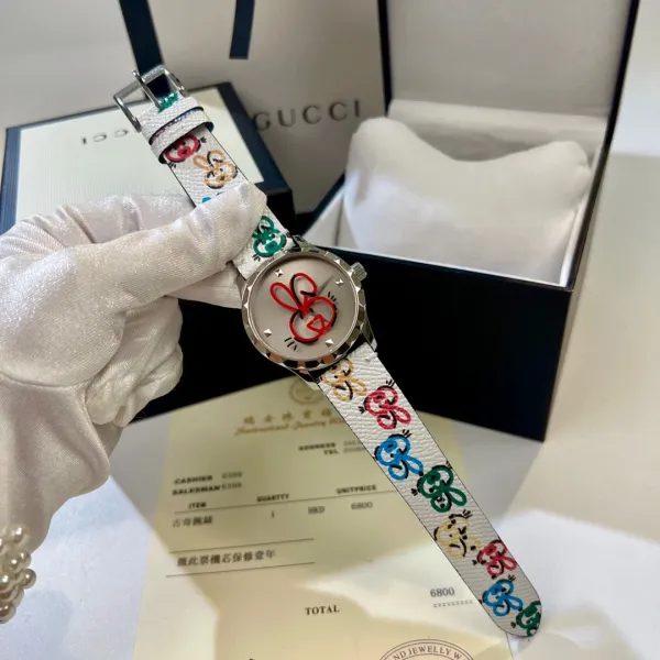 Gucci GG Marmont Rabbit Print Watch Multicolor Quartz Watch Watches - 14