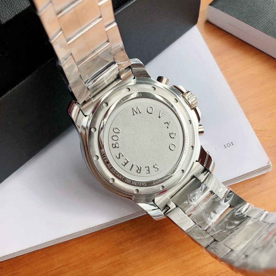 Movado Series 800 Chronograph Silver Stainless Steel Watch Watches - 9
