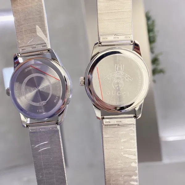 Gucci G-Timeless Web Stripe Silver Dial Quartz Watch Watches - 7