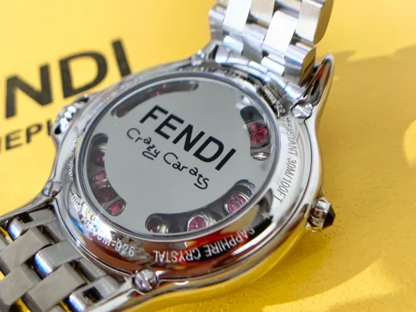 Fendi My Way 28mm Silver Dial with Ruby and Diamond Accents Quartz Watch Watches - 7