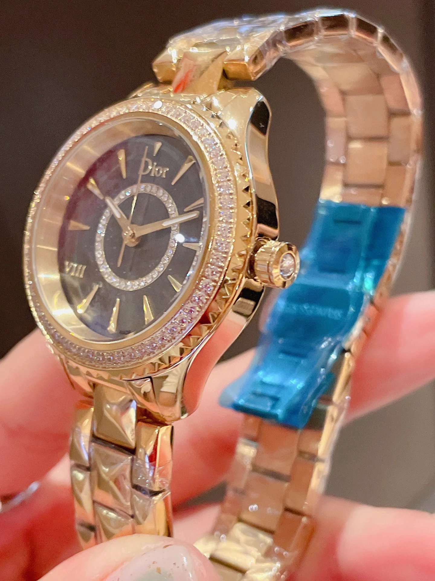 Dior VIII Rose Gold Diamond-Set Quartz Watch Watches - 49