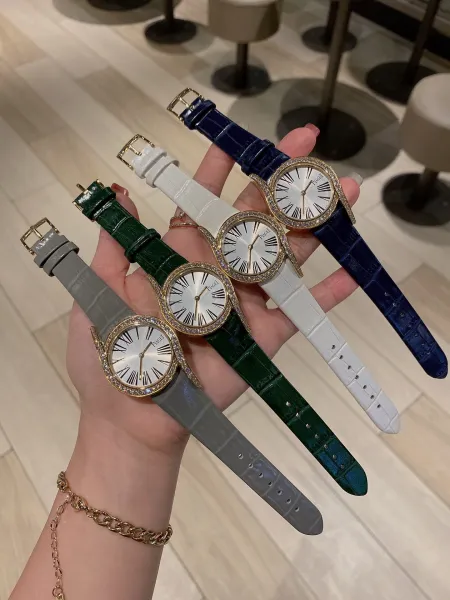 Design Piaget Limelight Gala Rose Gold Diamond-Set Black Leather Watch Watches - 67