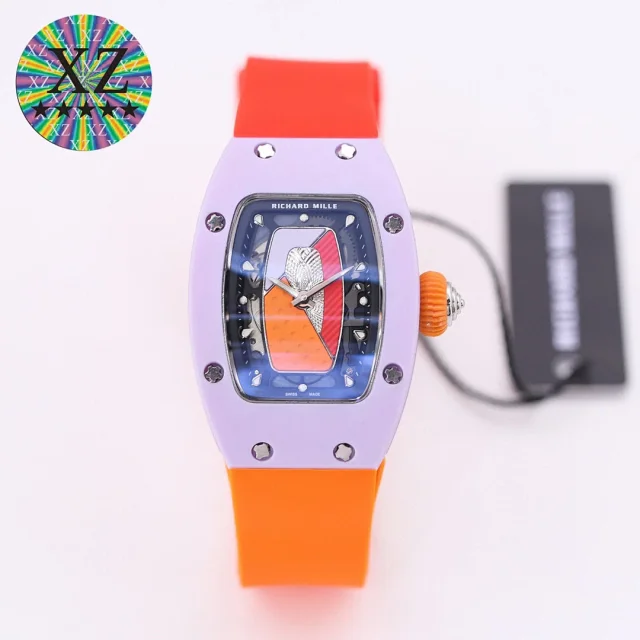 Richard Mille Watches Tonneau Crystal-Set Watch with Rubber Strap product detail image 24