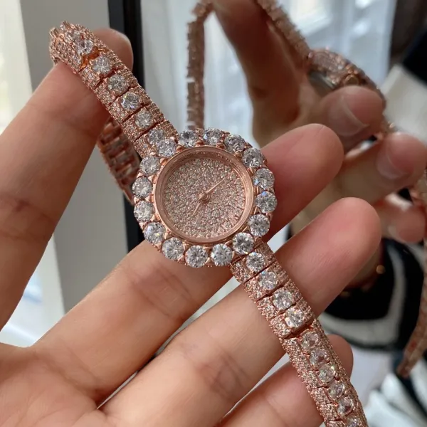 Cartier Love Bracelet and Paved Crystal Watch Rose Gold Women's Accessories Set Jewelry - 6