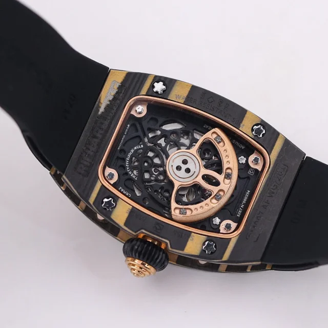 Richard Mille Watches Tonneau Crystal-Set Watch with Rubber Strap product detail image 17
