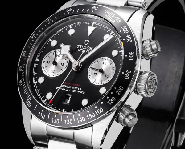 Design Tudor Black Bay Chrono S&G Gold Beige Dial Mechanical Watch Watches - 40