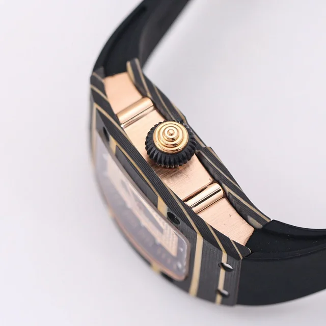 Richard Mille Watches Tonneau Crystal-Set Watch with Rubber Strap product detail image 18