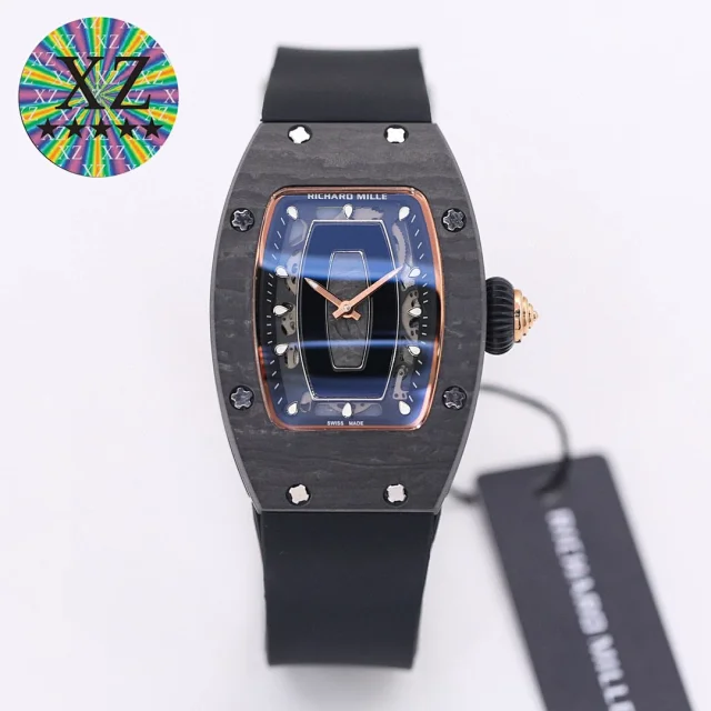 Richard Mille Watches Tonneau Crystal-Set Watch with Rubber Strap product detail image 8