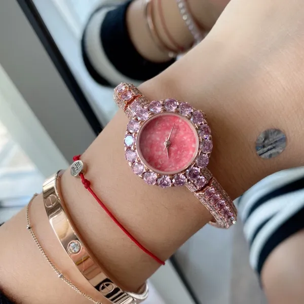 Cartier Love Bracelet and Paved Crystal Watch Rose Gold Women's Accessories Set Jewelry - 26