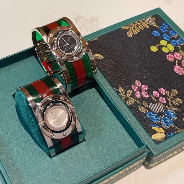 Gucci G-Timeless Chronograph Green Red Stripe Silver Watch Watches - 6