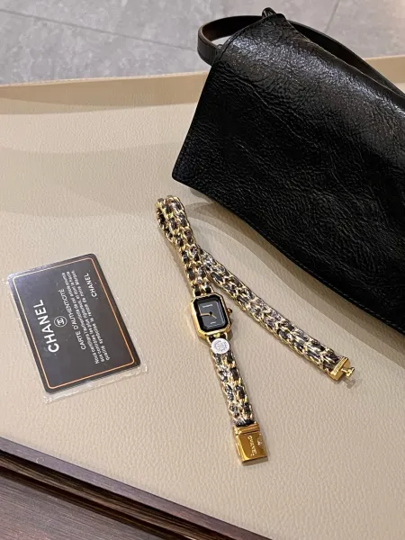 Chanel Première Re-Edition Black and Silver Chain Watch Watches - 38