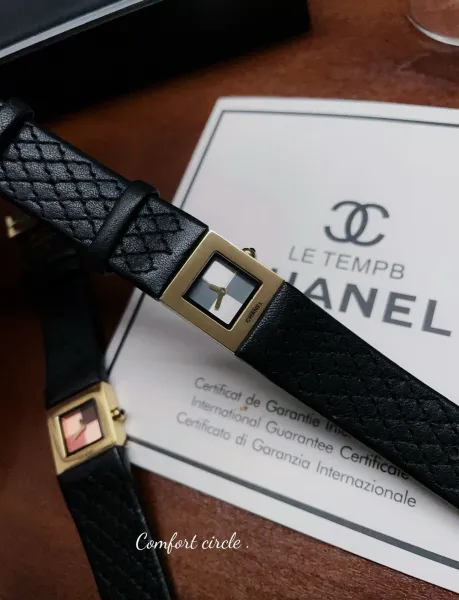 Chanel Premiere Watch Black Quilted Leather Diamond Bezel Quartz Watch Watches - 18