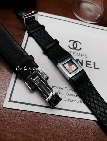 Chanel Premiere Watch Black Quilted Leather Diamond Bezel Quartz Watch Watches - 37