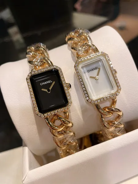 Chanel Premiere Black Gold-Plated Quartz Watch Watches - 35