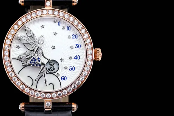 Van Cleef & Arpels Poetic Complications Fairy Blue Enamel Diamond Watch Watches - 6