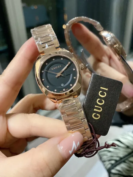 Gucci G-Timeless Small Rose Gold White Dial Quartz Watch Watches - 18