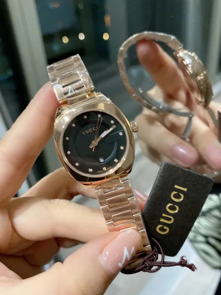 Gucci G-Timeless Small Rose Gold White Dial Quartz Watch Watches - 21