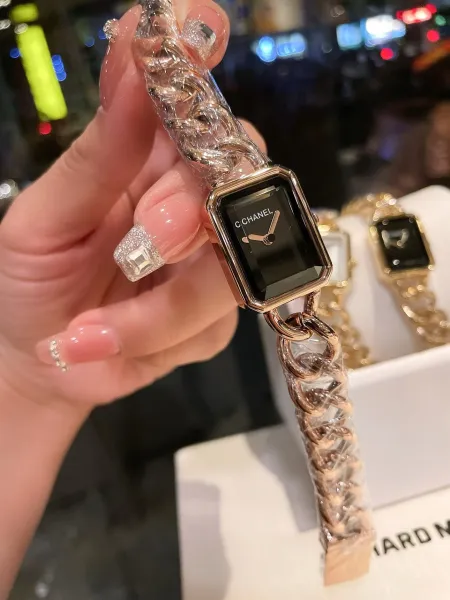 Chanel Premiere Black Gold-Plated Quartz Watch Watches - 50