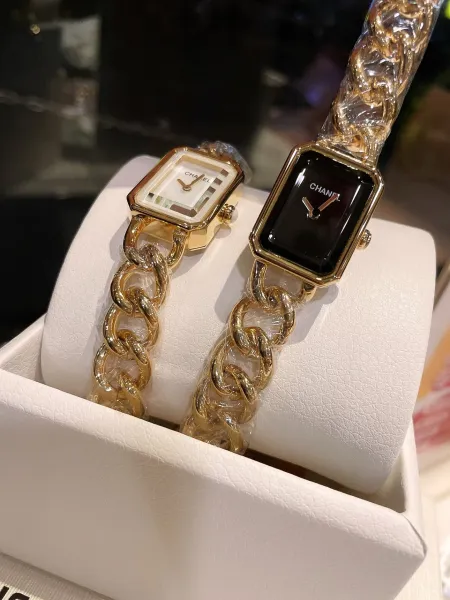 Chanel Premiere Black Gold-Plated Quartz Watch Watches - 48