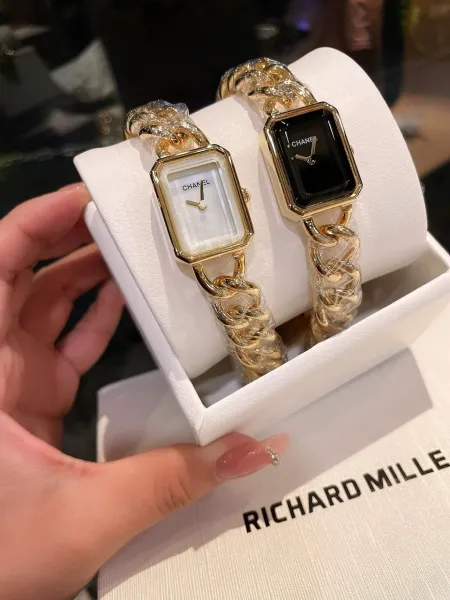 Chanel Premiere Black Gold-Plated Quartz Watch Watches - 49
